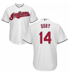 Youth Majestic Cleveland Indians 14 Larry Doby Replica White Home Cool Base MLB Jersey Youth Majestic Cleveland Indians 14 Larry Doby Replica White Home Cool Base MLB Jersey
