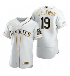 Colorado Rockies 19 Charlie Blackmon White Nike Mens Authentic Golden Edition MLB Jersey Colorado Rockies 19 Charlie Blackmon White Nike Mens Authentic Golden Edition MLB Jersey