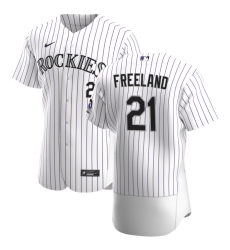 Men Colorado Rockies 21 Kyle Freeland Men Nike White Home 2020 Flex Base Player MLB Jersey Men Colorado Rockies 21 Kyle Freeland Men Nike White Home 2020 Flex Base Player MLB Jersey