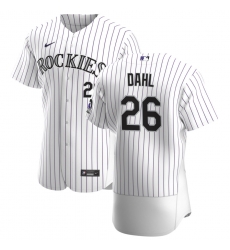 Men Colorado Rockies 26 David Dahl Men Nike White Home 2020 Flex Base Player MLB Jersey Men Colorado Rockies 26 David Dahl Men Nike White Home 2020 Flex Base Player MLB Jersey