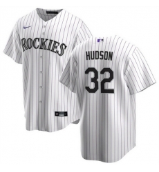Men Colorado Rockies 32 Dakota Hudson White Cool Base Stitched Baseball Jersey Men Colorado Rockies 32 Dakota Hudson White Cool Base Stitched Baseball Jersey