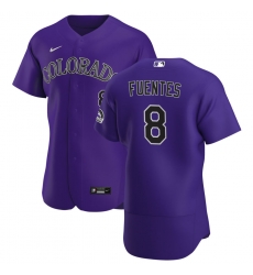 Men Colorado Rockies 8 Josh Fuentes Men Nike Purple Alternate 2020 Flex Base Player MLB Jersey Men Colorado Rockies 8 Josh Fuentes Men Nike Purple Alternate 2020 Flex Base Player MLB Jersey