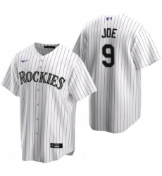 Men Colorado Rockies 9 Connor Joe White Stitched Baseball Jerse Men Colorado Rockies 9 Connor Joe White Stitched Baseball Jerse