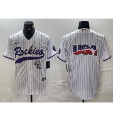 Men Colorado Rockies White Team Big Logo Cool Base Stitched Baseball Jersey 4 Men Colorado Rockies White Team Big Logo Cool Base Stitched Baseball Jersey 4