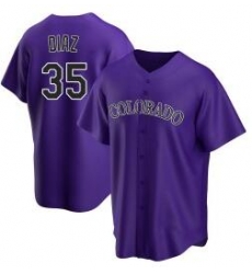Men Nike Colorado Rockies 35 Elias Diaz Purple Cool Base MLB Jersey Men Nike Colorado Rockies 35 Elias Diaz Purple Cool Base MLB Jersey