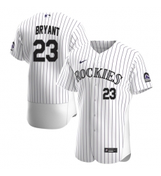 Men Nike Colorado Rockies Kris Bryant #23 White Stitched Baseball Jersey Men Nike Colorado Rockies Kris Bryant #23 White Stitched Baseball Jersey