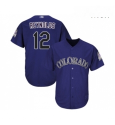 Mens Colorado Rockies 12 Mark Reynolds Replica Purple Alternate 1 Cool Base Baseball Jersey Mens Colorado Rockies 12 Mark Reynolds Replica Purple Alternate 1 Cool Base Baseball Jersey