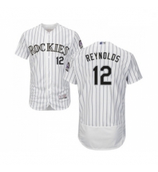 Mens Colorado Rockies 12 Mark Reynolds White Home Flex Base Authentic Collection Baseball Jersey Mens Colorado Rockies 12 Mark Reynolds White Home Flex Base Authentic Collection Baseball Jersey