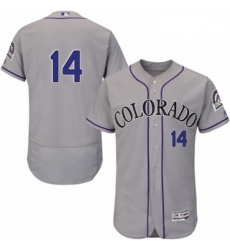 Mens Majestic Colorado Rockies 14 Tony Wolters Grey Road Flex Base Authentic Collection MLB Jersey Mens Majestic Colorado Rockies 14 Tony Wolters Grey Road Flex Base Authentic Collection MLB Jersey