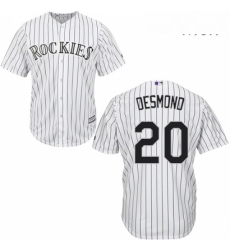 Mens Majestic Colorado Rockies 20 Ian Desmond Replica White Home Cool Base MLB Jersey Mens Majestic Colorado Rockies 20 Ian Desmond Replica White Home Cool Base MLB Jersey