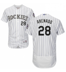 Mens Majestic Colorado Rockies 28 Nolan Arenado White Home Flex Base Authentic Collection MLB Jersey Mens Majestic Colorado Rockies 28 Nolan Arenado White Home Flex Base Authentic Collection MLB Jersey