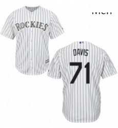 Mens Majestic Colorado Rockies 71 Wade Davis Replica White Home Cool Base MLB Jersey Mens Majestic Colorado Rockies 71 Wade Davis Replica White Home Cool Base MLB Jersey