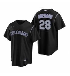 Mens Nike Colorado Rockies 28 Nolan Arenado Black Alternate Stitched Baseball Jerse Mens Nike Colorado Rockies 28 Nolan Arenado Black Alternate Stitched Baseball Jerse
