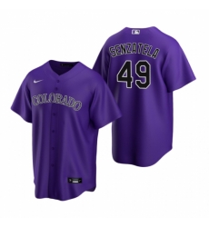 Mens Nike Colorado Rockies 49 Antonio Senzatela Purple Alternate Stitched Baseball Jersey Mens Nike Colorado Rockies 49 Antonio Senzatela Purple Alternate Stitched Baseball Jersey