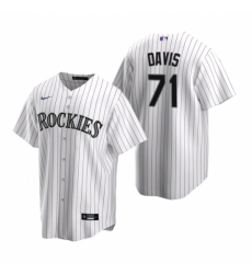 Mens Nike Colorado Rockies 71 Wade Davis White Home Stitched Baseball Jersey Mens Nike Colorado Rockies 71 Wade Davis White Home Stitched Baseball Jersey
