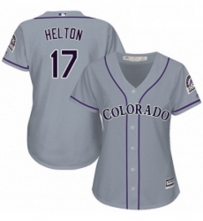 Womens Majestic Colorado Rockies 17 Todd Helton Replica Grey Road Cool Base MLB Jersey Womens Majestic Colorado Rockies 17 Todd Helton Replica Grey Road Cool Base MLB Jersey