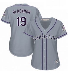 Womens Majestic Colorado Rockies 19 Charlie Blackmon Authentic Grey Road Cool Base MLB Jersey Womens Majestic Colorado Rockies 19 Charlie Blackmon Authentic Grey Road Cool Base MLB Jersey