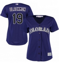 Womens Majestic Colorado Rockies 19 Charlie Blackmon Replica Purple Alternate 1 Cool Base MLB Jersey Womens Majestic Colorado Rockies 19 Charlie Blackmon Replica Purple Alternate 1 Cool Base MLB Jersey