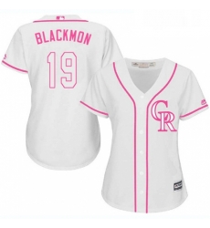 Womens Majestic Colorado Rockies 19 Charlie Blackmon Replica White Fashion Cool Base MLB Jersey Womens Majestic Colorado Rockies 19 Charlie Blackmon Replica White Fashion Cool Base MLB Jersey