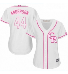 Womens Majestic Colorado Rockies 44 Tyler Anderson Authentic White Fashion Cool Base MLB Jersey Womens Majestic Colorado Rockies 44 Tyler Anderson Authentic White Fashion Cool Base MLB Jersey