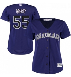 Womens Majestic Colorado Rockies 55 Jon Gray Replica Purple Alternate 1 Cool Base MLB Jersey Womens Majestic Colorado Rockies 55 Jon Gray Replica Purple Alternate 1 Cool Base MLB Jersey