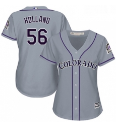 Womens Majestic Colorado Rockies 56 Greg Holland Authentic Grey Road Cool Base MLB Jersey Womens Majestic Colorado Rockies 56 Greg Holland Authentic Grey Road Cool Base MLB Jersey