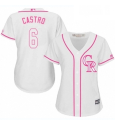 Womens Majestic Colorado Rockies 6 Daniel Castro Replica White Fashion Cool Base MLB Jersey Womens Majestic Colorado Rockies 6 Daniel Castro Replica White Fashion Cool Base MLB Jersey