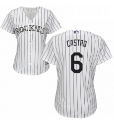 Womens Majestic Colorado Rockies 6 Daniel Castro Replica White Home Cool Base MLB Jersey Womens Majestic Colorado Rockies 6 Daniel Castro Replica White Home Cool Base MLB Jersey