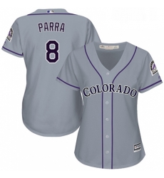 Womens Majestic Colorado Rockies 8 Gerardo Parra Authentic Grey Road Cool Base MLB Jersey Womens Majestic Colorado Rockies 8 Gerardo Parra Authentic Grey Road Cool Base MLB Jersey