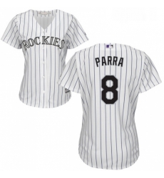 Womens Majestic Colorado Rockies 8 Gerardo Parra Replica White Home Cool Base MLB Jersey Womens Majestic Colorado Rockies 8 Gerardo Parra Replica White Home Cool Base MLB Jersey