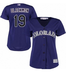 Women's Nike Colorado Rockies 19 Charlie Blackmon Purple Black Cool Base MLB Jersey Women's Nike Colorado Rockies 19 Charlie Blackmon Purple Black Cool Base MLB Jersey