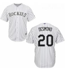 Youth Majestic Colorado Rockies 20 Ian Desmond Authentic White Home Cool Base MLB Jersey Youth Majestic Colorado Rockies 20 Ian Desmond Authentic White Home Cool Base MLB Jersey
