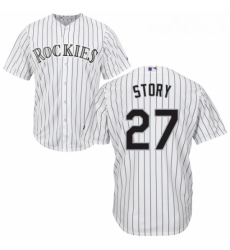 Youth Majestic Colorado Rockies 27 Trevor Story Authentic White Home Cool Base MLB Jersey Youth Majestic Colorado Rockies 27 Trevor Story Authentic White Home Cool Base MLB Jersey