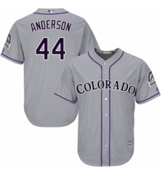 Youth Majestic Colorado Rockies 44 Tyler Anderson Authentic Grey Road Cool Base MLB Jersey Youth Majestic Colorado Rockies 44 Tyler Anderson Authentic Grey Road Cool Base MLB Jersey