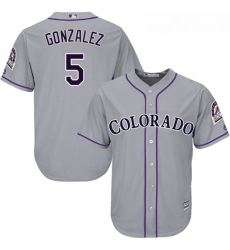 Youth Majestic Colorado Rockies 5 Carlos Gonzalez Replica Grey Road Cool Base MLB Jersey Youth Majestic Colorado Rockies 5 Carlos Gonzalez Replica Grey Road Cool Base MLB Jersey