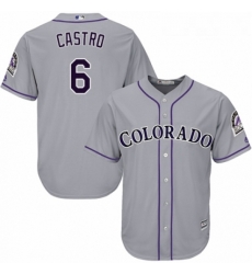 Youth Majestic Colorado Rockies 6 Daniel Castro Authentic Grey Road Cool Base MLB Jersey Youth Majestic Colorado Rockies 6 Daniel Castro Authentic Grey Road Cool Base MLB Jersey