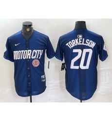 Men Detroit Tigers 20 Spencer Torkelson 2024 Navy City Connect Cool Base Limited jerseys 3 Men Detroit Tigers 20 Spencer Torkelson 2024 Navy City Connect Cool Base Limited jerseys 3