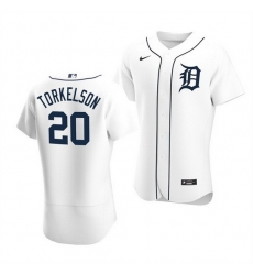 Men Detroit Tigers 20 Spencer Torkelson White Flex Base Stitched jersey Men Detroit Tigers 20 Spencer Torkelson White Flex Base Stitched jersey