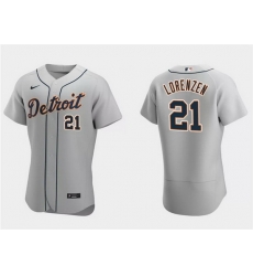 Men Detroit Tigers 21 Michael Lorenzen Grey Flex Base Stitched Jersey Men Detroit Tigers 21 Michael Lorenzen Grey Flex Base Stitched Jersey