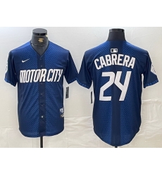 Men Detroit Tigers 24 Miguel Cabrera 2024 Navy City Connect Cool Base Limited Stitched jerseys 3 Men Detroit Tigers 24 Miguel Cabrera 2024 Navy City Connect Cool Base Limited Stitched jerseys 3