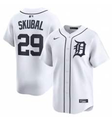 Men Detroit Tigers 29 Tarik Skubal White 2024 Home Limited Stitched Baseball Jersey Men Detroit Tigers 29 Tarik Skubal White 2024 Home Limited Stitched Baseball Jersey