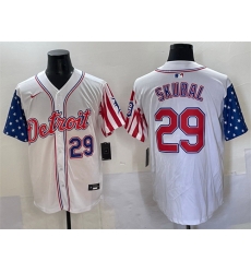 Men Detroit Tigers 29 Tarik Skubal White 2025 Memorial Day Vapor Premier Limited Stitched Baseball Jersey Men Detroit Tigers 29 Tarik Skubal White 2025 Memorial Day Vapor Premier Limited Stitched Baseball Jersey