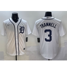 Men Detroit Tigers 3 Alan Trammell White Cool Base Stitched Baseball Jersey Men Detroit Tigers 3 Alan Trammell White Cool Base Stitched Baseball Jersey