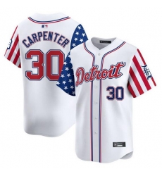 Men Detroit Tigers 30 Kerry Carpenter White 2025 Independence Day Vapor Premier Limited Stitched Baseball Jersey Men Detroit Tigers 30 Kerry Carpenter White 2025 Independence Day Vapor Premier Limited Stitched Baseball Jersey