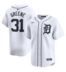 Men Detroit Tigers 31 Riley Greene White 2024 Home Limited Stitched Baseball Jersey Men Detroit Tigers 31 Riley Greene White 2024 Home Limited Stitched Baseball Jersey