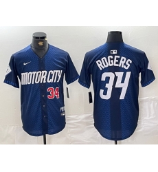 Men Detroit Tigers 34 Jake Rogers 2024 Navy City Connect Cool Base Limited Stitched Jersey 3 Men Detroit Tigers 34 Jake Rogers 2024 Navy City Connect Cool Base Limited Stitched Jersey 3
