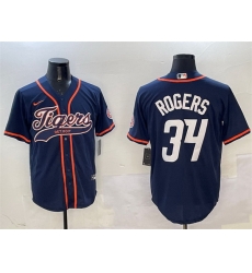 Men Detroit Tigers 34 Jake Rogers Navy With Patch Cool Base Stitched Baseball Jersey Men Detroit Tigers 34 Jake Rogers Navy With Patch Cool Base Stitched Baseball Jersey