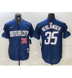 Men Detroit Tigers 35 Justin Verlander 2024 Navy City Connect Cool Base Limited jerseys Men Detroit Tigers 35 Justin Verlander 2024 Navy City Connect Cool Base Limited jerseys