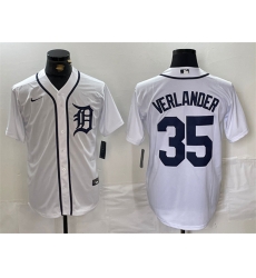 Men Detroit Tigers 35 Justin Verlander White Cool Base Stitched Baseball Jersey Men Detroit Tigers 35 Justin Verlander White Cool Base Stitched Baseball Jersey