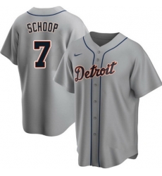 Men Detroit Tigers 7 Jonathan Schoop Grey Cool Base Stitched jersey Men Detroit Tigers 7 Jonathan Schoop Grey Cool Base Stitched jersey